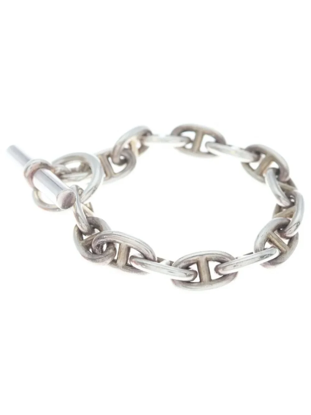 Hermes Chaine D'ancre MM 15 Pieces Bracelet Bangle Silver